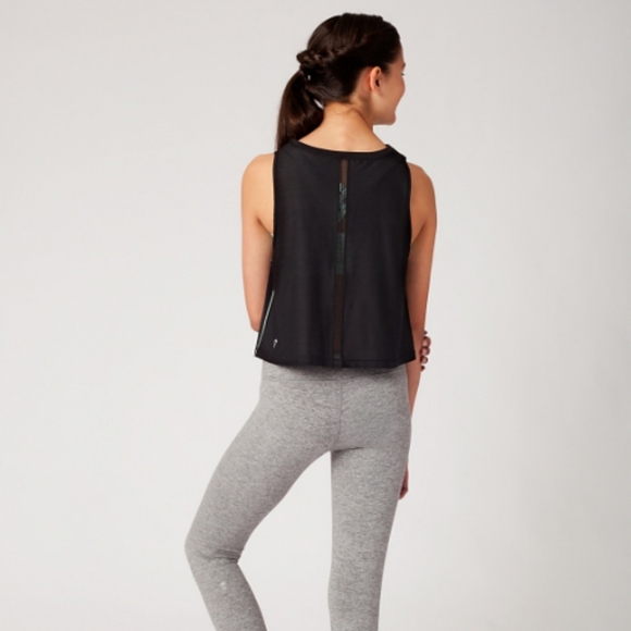 Lululemon Ivivva Hit the Heat Tank Top Cropped Black Size 14 Girls - Picture 2 of 15